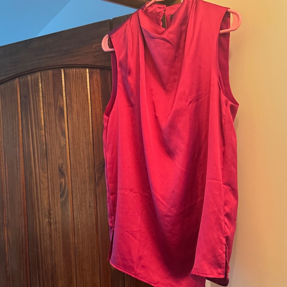 Elegant Red Sleeveless Top